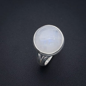 StarGems  Natural Moonstone Handmade 925 Sterling Silver Ring 7 F2753