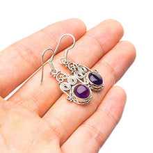 StarGems® Natural Amethyst Handmade Unique 925 Sterling Silver Earrings 1 1/2" T5098