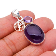 StarGems  Natural Amethyst Tree Handmade 925 Sterling Silver Pendant 1.5" F5314