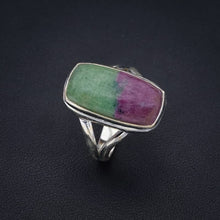 StarGems  Natural Ruby Zoisite Handmade 925 Sterling Silver Ring 8.5 F1647