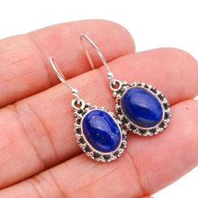 StarGems  Natural Lapis Lazuli Handmade 925 Sterling Silver Earrings 1.25" F5652