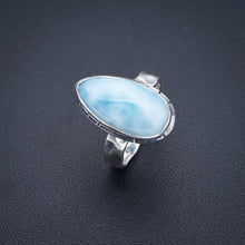 StarGems  Natural Larimar Handmade 925 Sterling Silver Ring 6 F0203