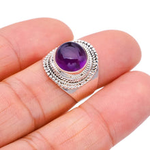 StarGems® Natural Amethyst Handmade 925 Sterling Silver Ring 7 F2848