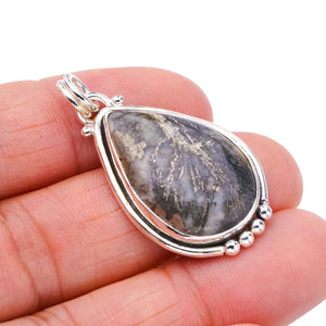 StarGems  Natural ApacheParmyorite Handmade 925 Sterling Silver Pendant 1.5" F4298