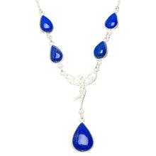 StarGems  Natural Lapis Lazuli Handmade Unique 925 Sterling Silver Necklace 16.5+1.25" A3154