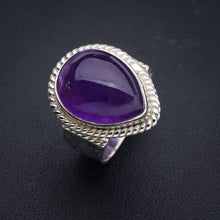 StarGems  Natural Amethyst Handmade 925 Sterling Silver Ring 6 E9254