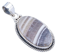 StarGems  Natural Zebra Calcite Handmade 925 Sterling Silver Pendant 1.5" F4556