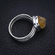 StarGems Natural Citrine Handmade 925 Sterling Silver Ring Ra000