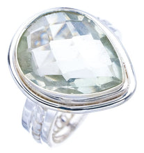 StarGems  Natural Green Amethyst Handmade 925 Sterling Silver Ring 7 F1062