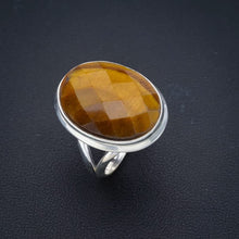 StarGems  Natural Tiger Eye Handmade 925 Sterling Silver Ring 5.75 F1115