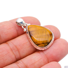 StarGems® Natural Tiger Eye Handmade 925 Sterling Silver Pendant 1.5" F4097