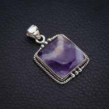 StarGems  Natural Chevron Amethyst Handmade 925 Sterling Silver Pendant 1.5" F4080