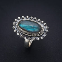 StarGems  Natural Labradorite Handmade 925 Sterling Silver Ring 8.75 F3091