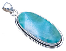 StarGems® Natural Larimar Handmade 925 Sterling Silver Pendant 1.75" F3339