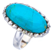 StarGems  Natural Turquoise Handmade 925 Sterling Silver Ring 7.25 F2320