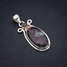 StarGems  Natural Eudialite Garnet Handmade 925 Sterling Silver Pendant 1.75" F4702