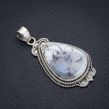 StarGems  Natural Dendritic Opal Handmade 925 Sterling Silver Pendant 1.75" F3835