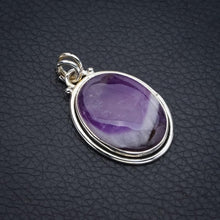 StarGems  Natural Chevron Amethyst Handmade 925 Sterling Silver Pendant 1.5" F4055