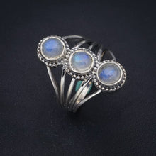 StarGems® Natural Moonstone Handmade 925 Sterling Silver Ring 7.75 F2514