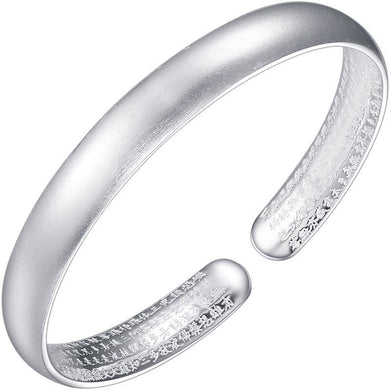 StarGems® Opening Classical Handmade 999 Sterling Silver Bangle Cuff Bracelet For Women Cb0130