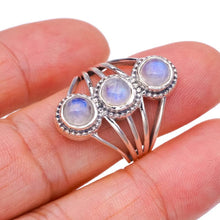 StarGems® Natural Moonstone Handmade 925 Sterling Silver Ring 7.75 F2514