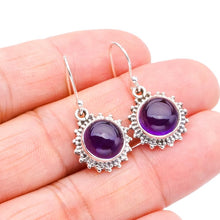 StarGems  Natural Amethyst Handmade 925 Sterling Silver Earrings 1.25" F5604