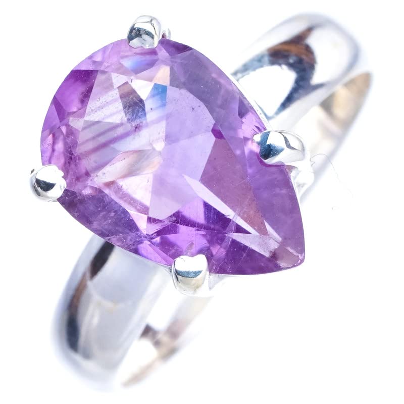 StarGems  Natural Amethyst Handmade 925 Sterling Silver Ring 7.5 E9210