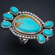 StarGems  Natural Turquoise Handmade 925 Sterling Silver Ring 6.5 F0415