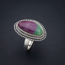 StarGems® Natural Ruby Zoisite Handmade 925 Sterling Silver Ring 8.75 F1361