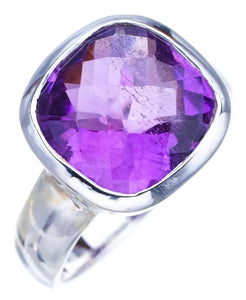 StarGems  Natural Amethyst Handmade 925 Sterling Silver Ring 7.25 F2915