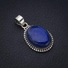 StarGems  Natural Lapis Lazuli Handmade 925 Sterling Silver Pendant 1.5" F5360