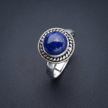 StarGems  Natural Lapis Lazuli Handmade 925 Sterling Silver Ring 10 F0028