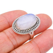 StarGems  Natural Moonstone Handmade 925 Sterling Silver Ring 6.75 F2731