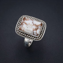 StarGems® Natural Penut Wood Jasper Handmade 925 Sterling Silver Ring 7.75 F1983