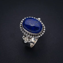 StarGems  Natural Lapis Lazuli Handmade 925 Sterling Silver Ring 8 F1830