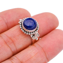 StarGems® Natural Lapis Lazuli Handmade 925 Sterling Silver Ring 7.5 F1821