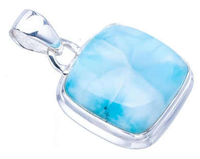 StarGems  Natural Larimar Handmade 925 Sterling Silver Pendant 1