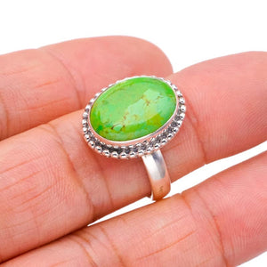 StarGems® Natural Copper Chalcedony Handmade 925 Sterling Silver Ring 9 F3168