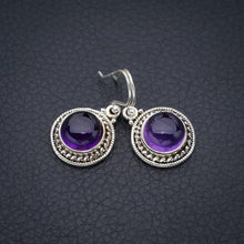 StarGems  Natural Amethyst Handmade 925 Sterling Silver Earrings 1.25" F5602