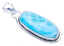 StarGems  Natural Larimar Handmade 925 Sterling Silver Pendant 1.5" F3337