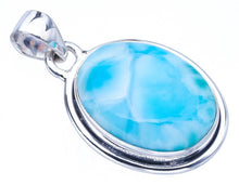 StarGems  Natural Larimar Handmade 925 Sterling Silver Pendant 1.25" F3322