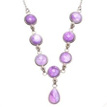 StarGems® Natural Amethyst Handmade Boho 925 Sterling Silver Y Necklace 16.75" T8674