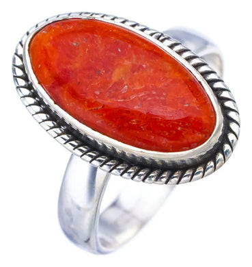 StarGems® Natural Calcite Handmade 925 Sterling Silver Ring 8 F3151