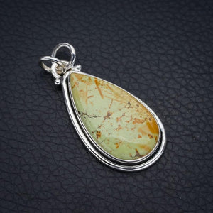 StarGems  Natural Australian Variscite Handmade 925 Sterling Silver Pendant 1.5" F4384