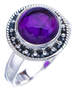 StarGems  Natural Amethyst Handmade 925 Sterling Silver Ring 8.75 F2830