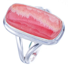 StarGems  Natural Rhodochrosite Handmade 925 Sterling Silver Ring 7 F1849