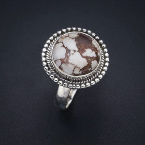 StarGems  Natural Penut Wood Jasper Handmade 925 Sterling Silver Ring 9.25 F1987