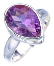 StarGems® Natural Amethyst Handmade 925 Sterling Silver Ring 8.5 F2863