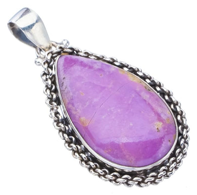 StarGems  Natural Variscite In Purpurite Handmade 925 Sterling Silver Pendant 2