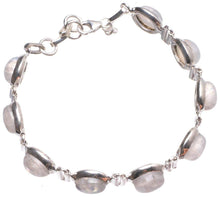 StarGems® Natural Rainbow Moonstone Handmade 925 Sterling Silver Tennis Bracelet 6 3/4-7 1/2" T8397